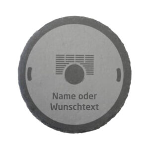Schiefer-Glasuntersetzer "Plancha personalisiert", lasergraviert