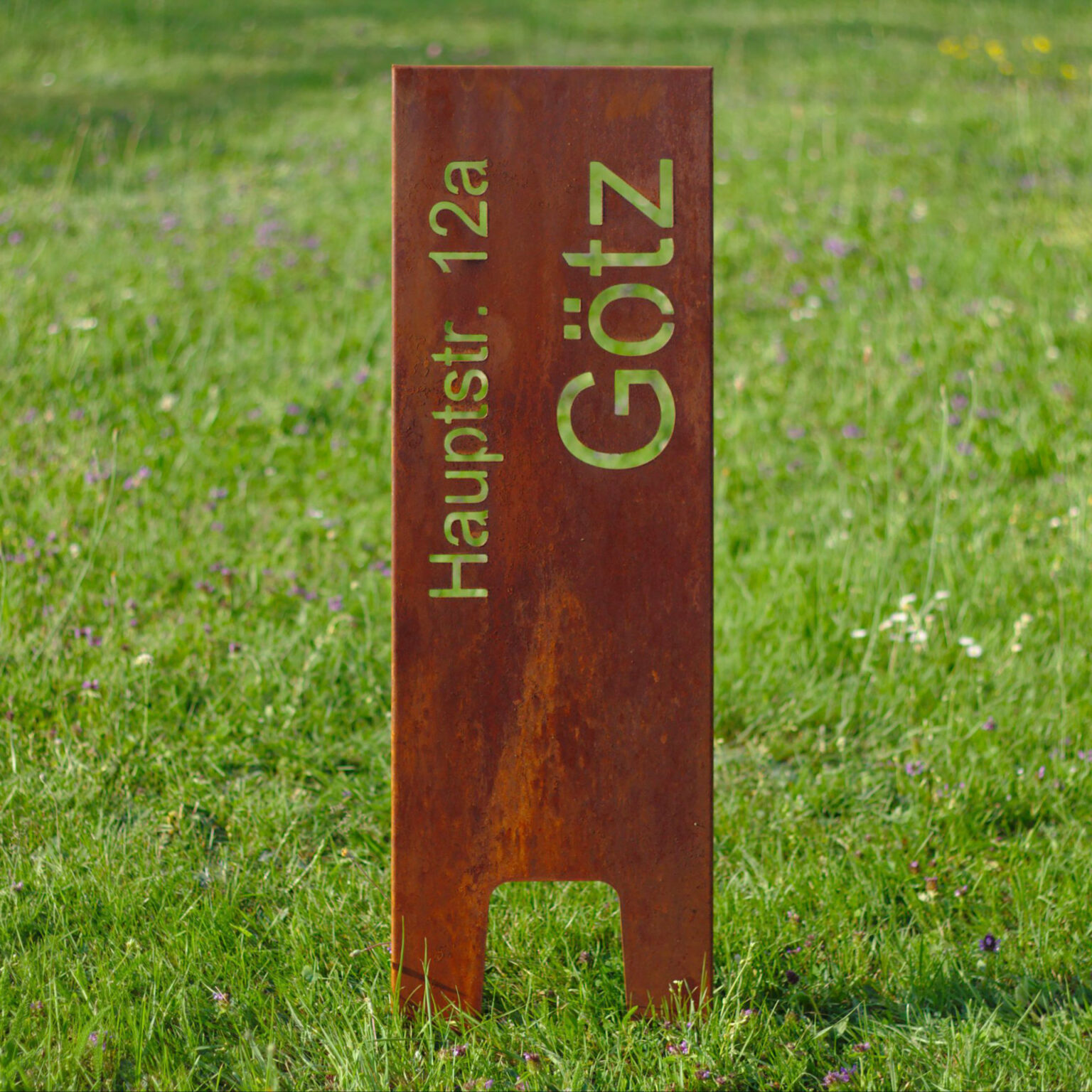 Gartenstecker Name + Hausnummer PlasmaTec Götz